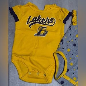 Lakers baby girl bodysuit